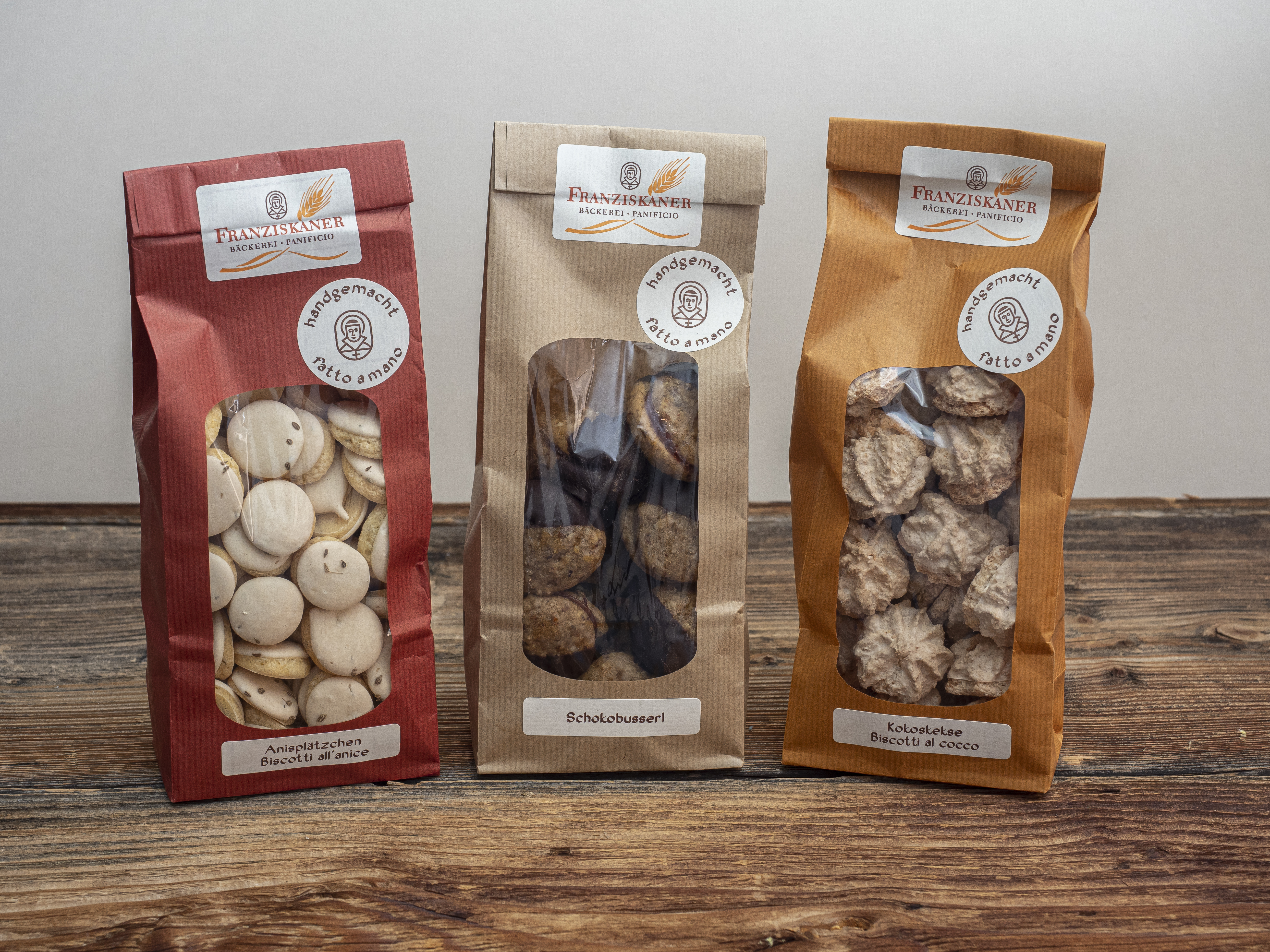 Anisplätzchen, Schokobusserl, Kokoskekse 
